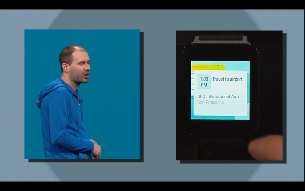 Die Präsentation von Android Wear während der Google I/O. (Screenshot: Golem.de)